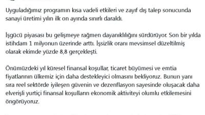 Bakan Şimşek: İş Gücü Dayanıklılığını Koruyor, Ekonomik Güven Artıyor