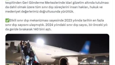 Göç İdaresi, 2024 yılında düzensiz