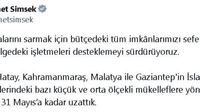 Bakan Mehmet Şimşek, Depremzede Mükellefler İçin Mücbir Sebep Süresini Uzattı