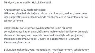 Bakan Tunç’tan Sert Açıklama: Yargı Mensuplarını Hedef Alan Tehditler Kabul Edilemez