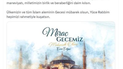 Emine Erdoğan, Miraç Kandili dolayısıyla