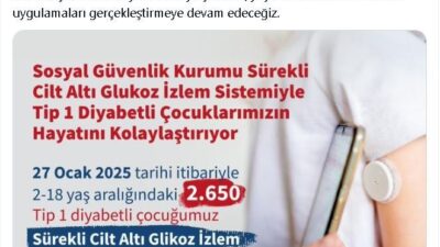 Bakan Vedat Işıkhan: 2 Bin 650 Diyabetli Çocuk Glukoz İzlem Cihazlarına Erişim Sağladı