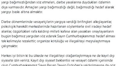 İletişim Başkanı Fahrettin Altun, yargı