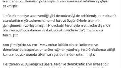 Cumhurbaşkanı Yardımcısı Cevdet Yılmaz, terörle