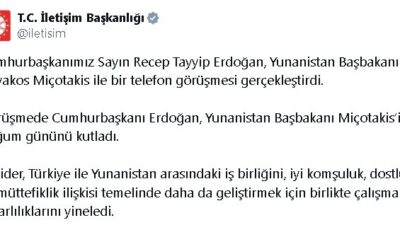 Cumhurbaşkanı Erdoğan, Yunanistan Başbakanı Miçotakis