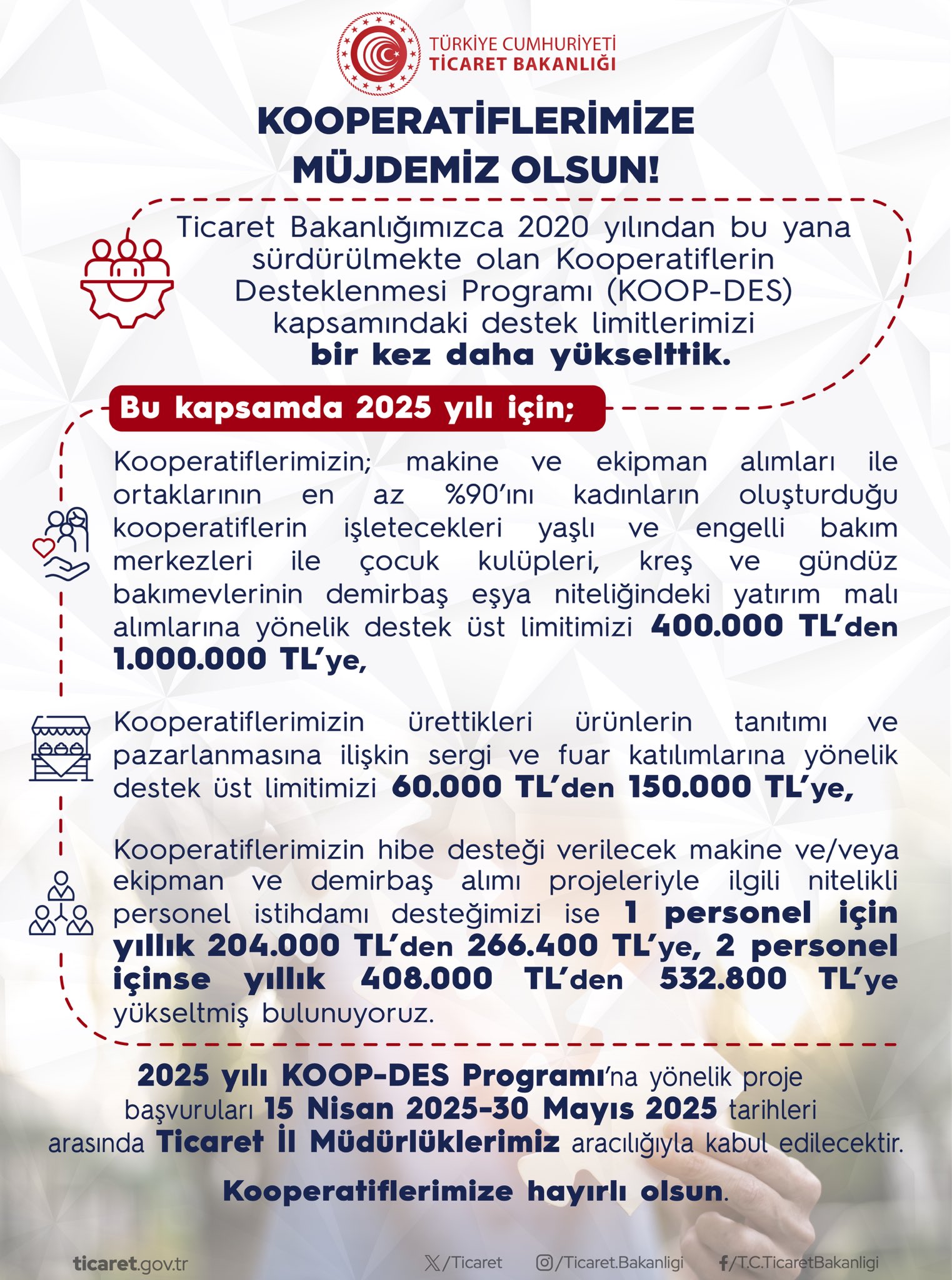 Ticaret Bakanlığı, KOOP-DES Programı