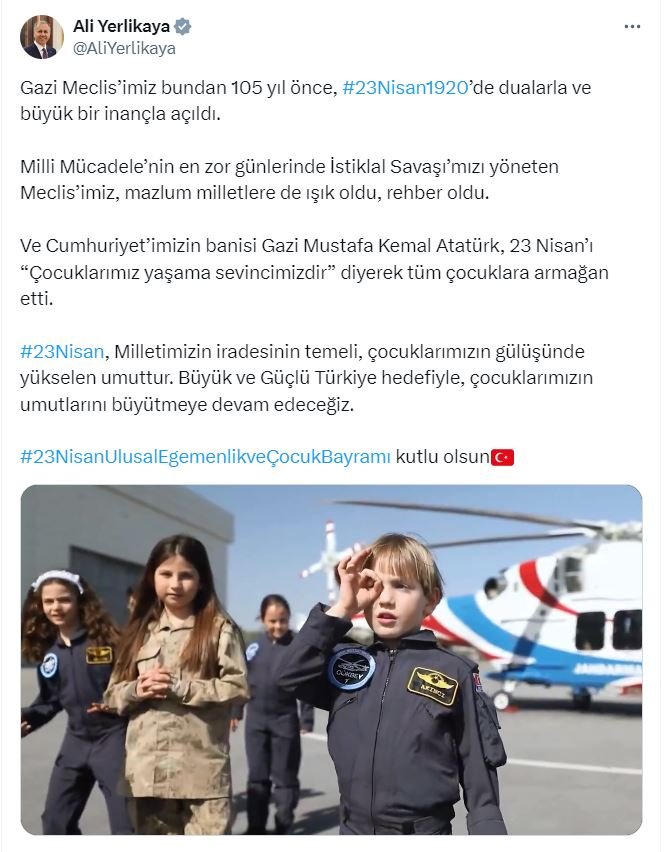 İçişleri Bakanı Ali Yerlikaya,