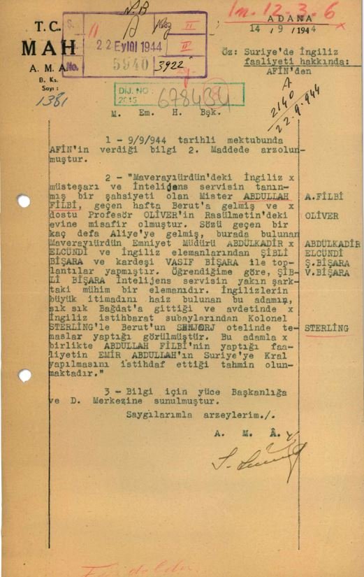 MİT, İngiltere'nin Orta Doğu'daki