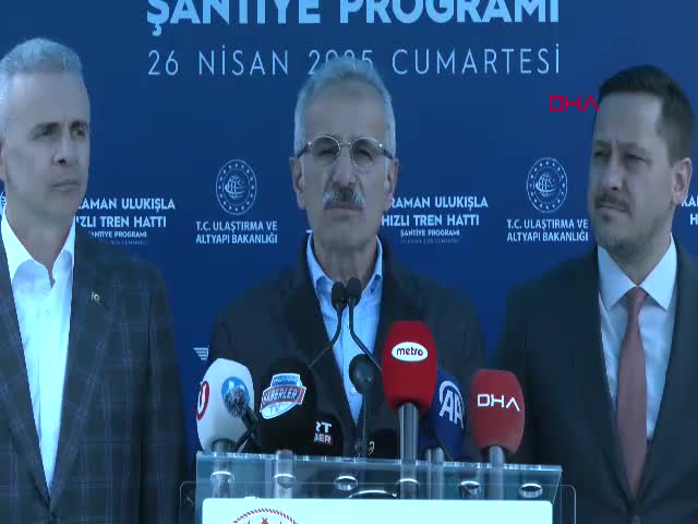 Bakan Uraloğlu, Karaman-Ulukışla Hızlı Tren Hattı Şantiyesinde İncelemelerde Bulundu