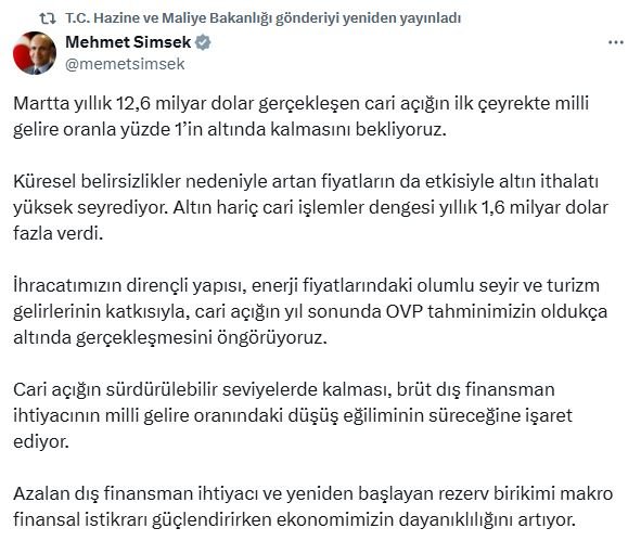 Hazine ve Maliye Bakanı