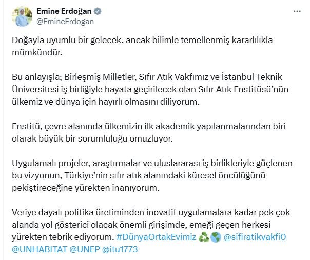 Emine Erdoğan, BM, Sıfır