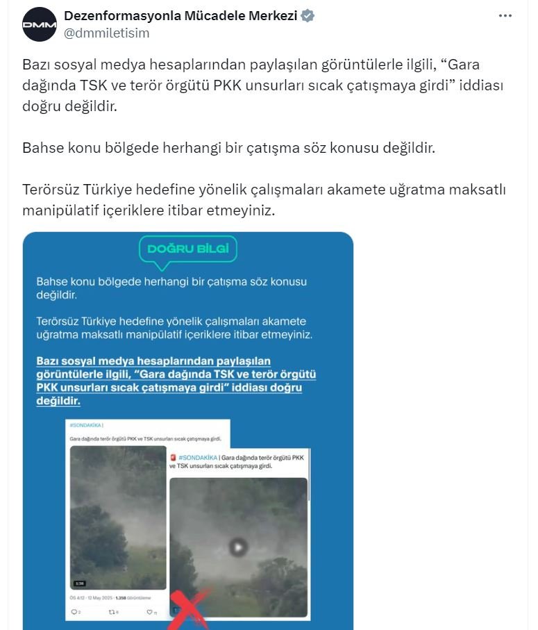 İletişim Başkanlığı, Gara Dağı'nda