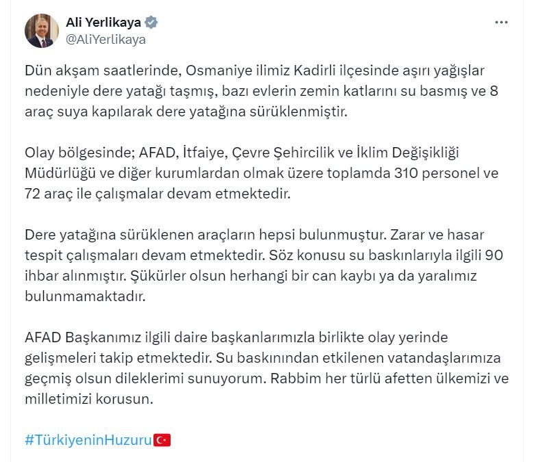 İçişleri Bakanı Ali Yerlikaya,
