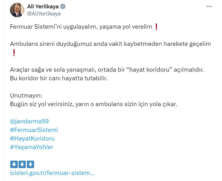 İçişleri Bakanı Ali Yerlikaya,