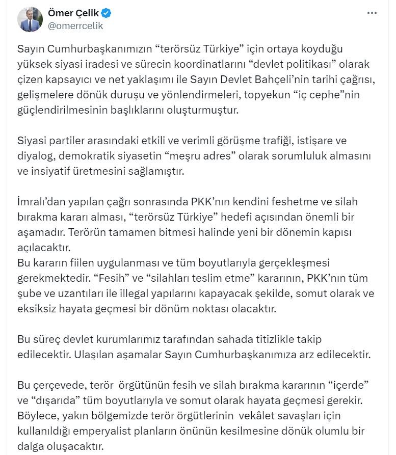 AK Parti Sözcüsü Ömer