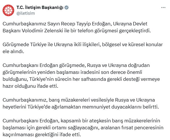 Cumhurbaşkanı Erdoğan, Ukrayna Devlet