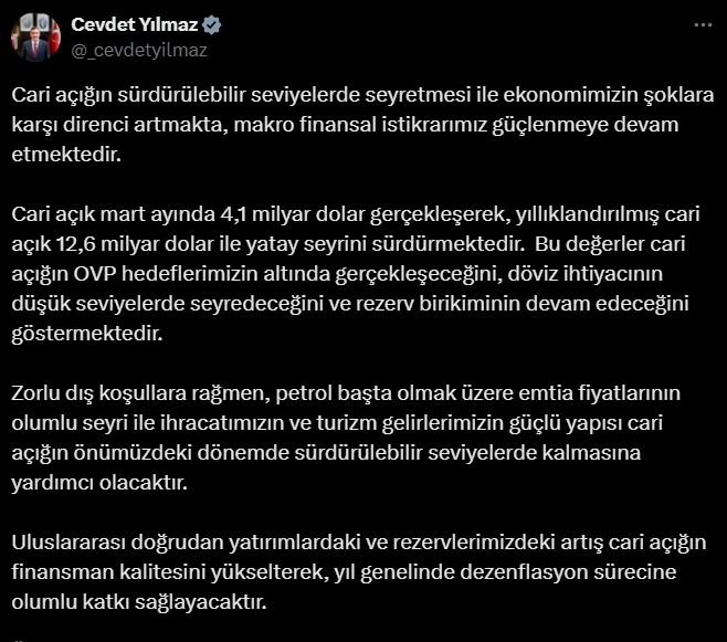 Cumhurbaşkanı Yardımcısı Cevdet Yılmaz,
