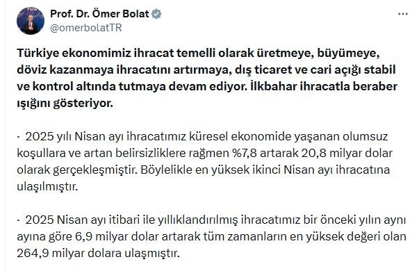 Ticaret Bakanı Ömer Bolat,