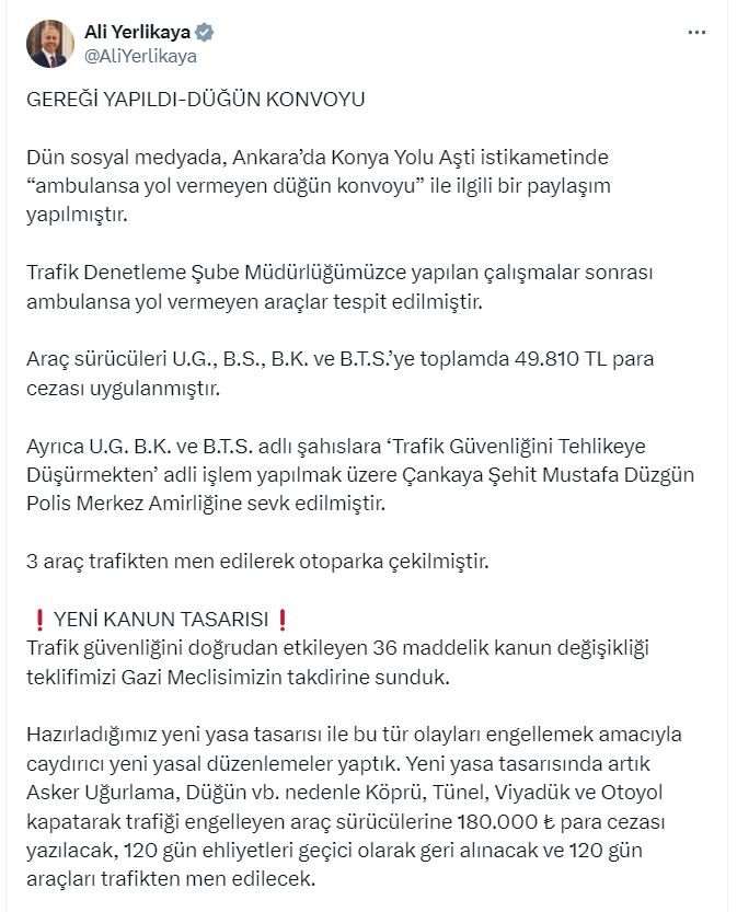 İçişleri Bakanı Ali Yerlikaya,