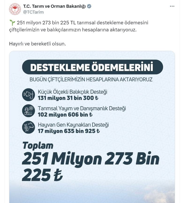 Tarım ve Orman Bakanlığı,