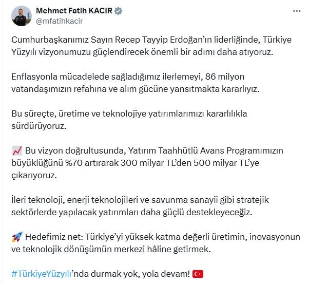 Sanayi ve Teknoloji Bakanı