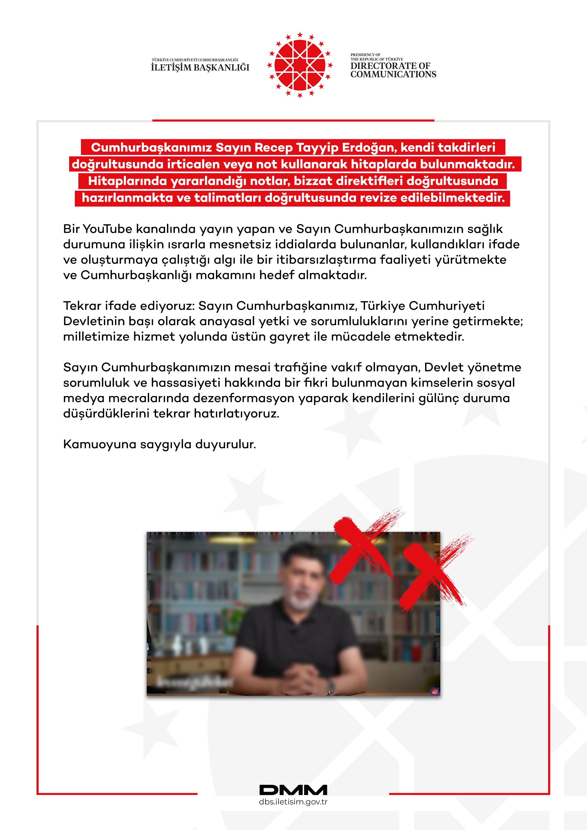 DMM, Cumhurbaşkanı Recep Tayyip