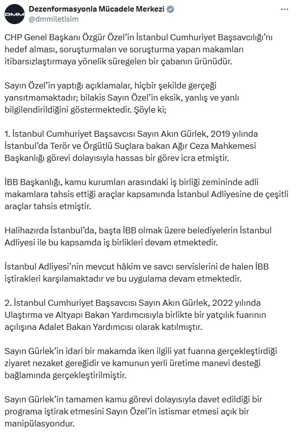 DMM, CHP Genel Başkanı
