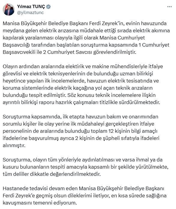 Adalet Bakanı Yılmaz Tunç,