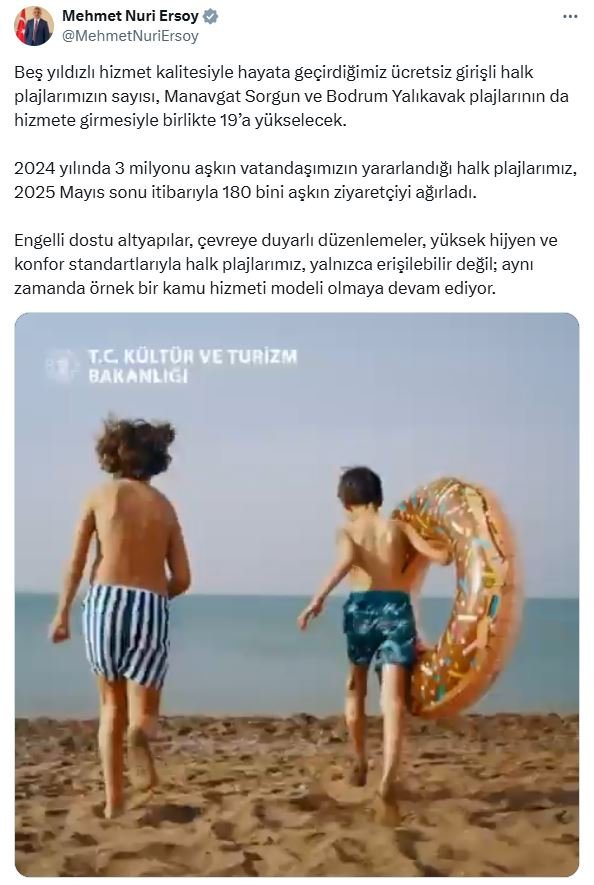 Ücretsiz Halk Plajı Sayısı 19’a Çıkıyor: Manavgat Sorgun ve Bodrum Yalıkavak Hizmete Giriyor