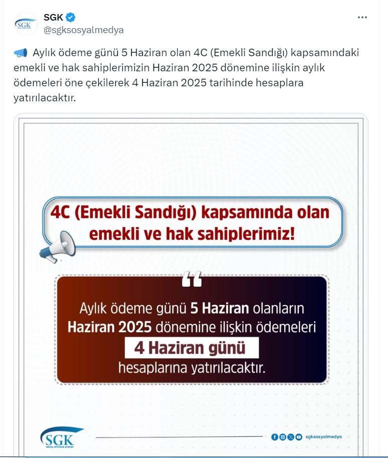 SGK, Emekli Sandığı kapsamındaki
