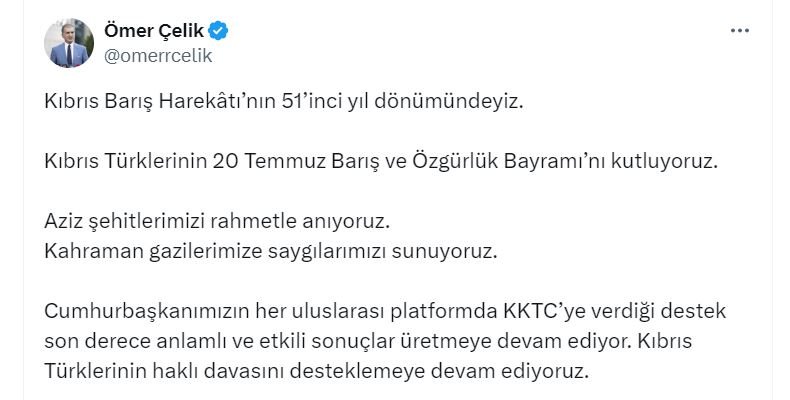 AK Parti Sözcüsü Ömer