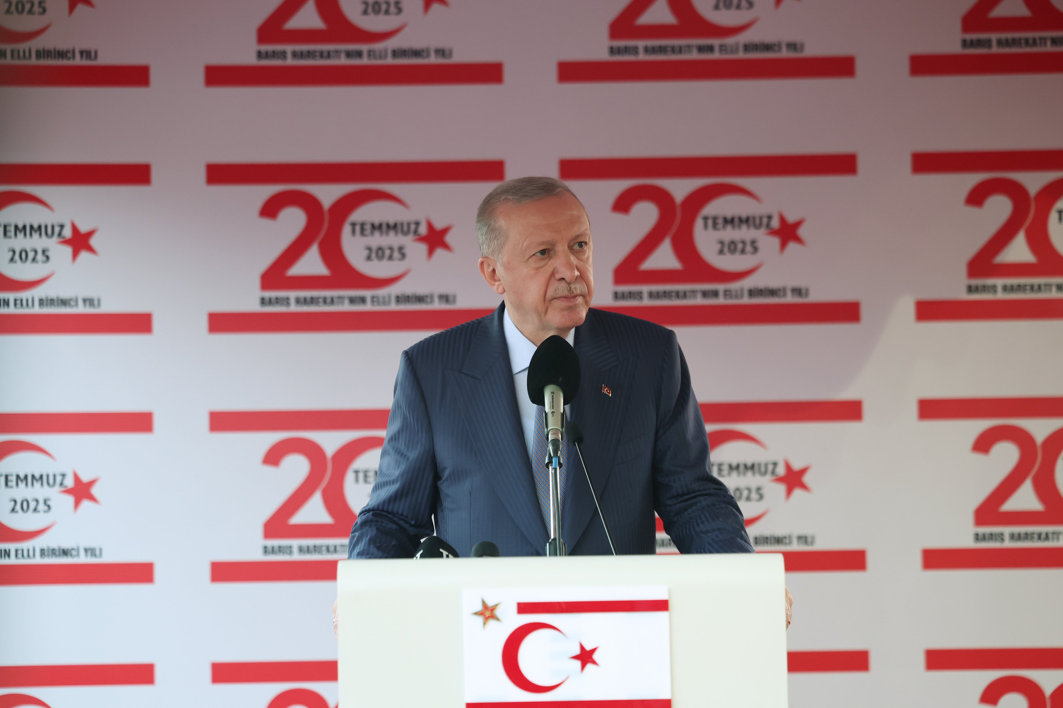 Cumhurbaşkanı Erdoğan, KKTC'de yaptığı