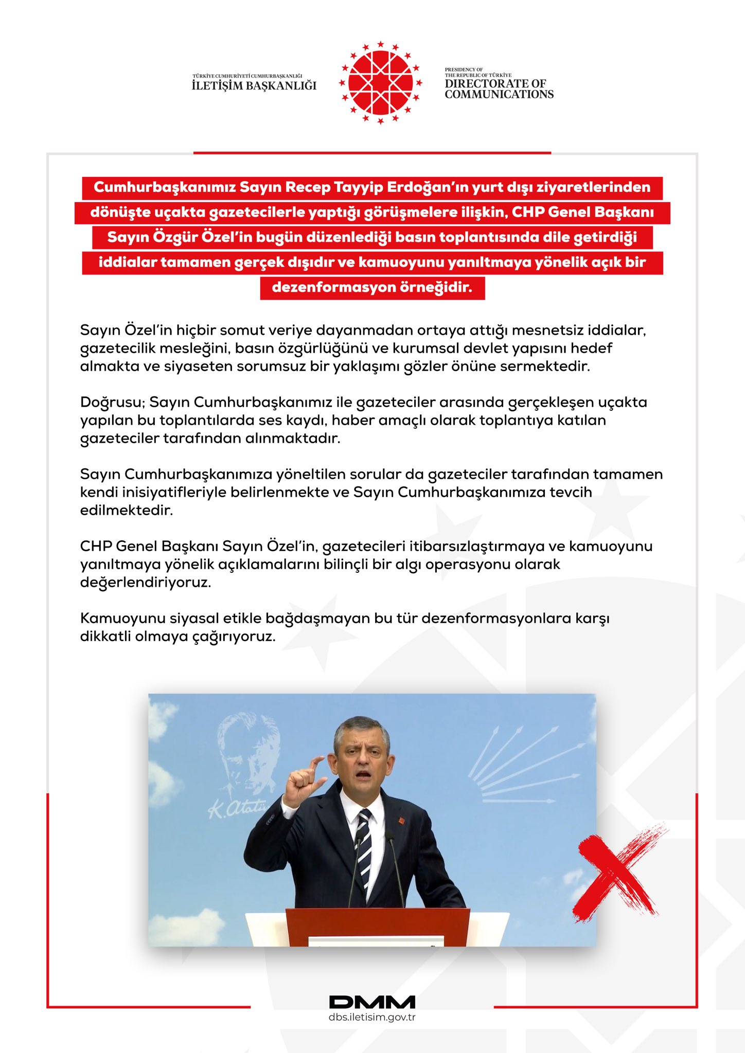 DMM, CHP Genel Başkanı