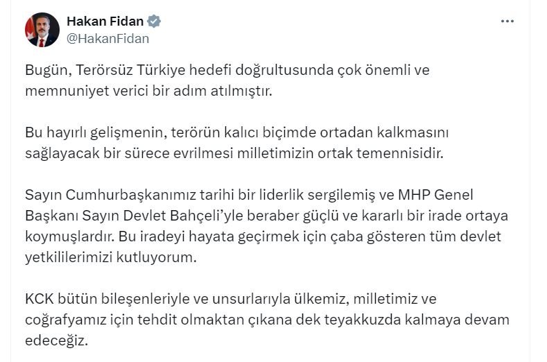 Dışişleri Bakanı Hakan Fidan,
