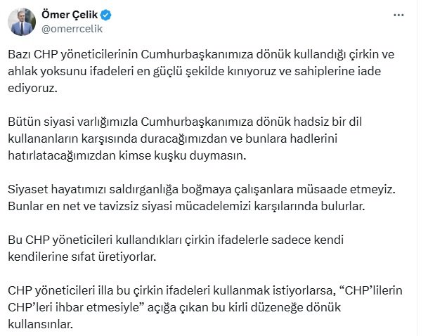 AK Parti Sözcüsü Ömer