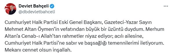 MHP Genel Başkanı Devlet