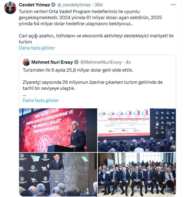 Cumhurbaşkanı Yardımcısı Cevdet Yılmaz,