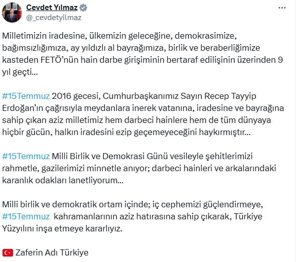 Cumhurbaşkanı Yardımcısı Cevdet Yılmaz,