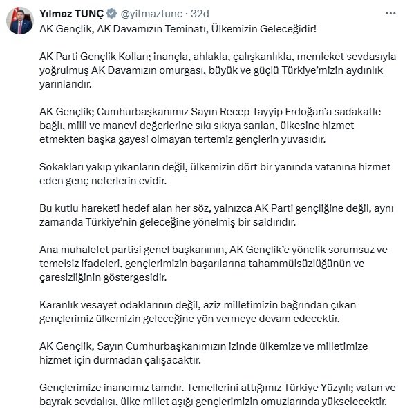 Adalet Bakanı Yılmaz Tunç,