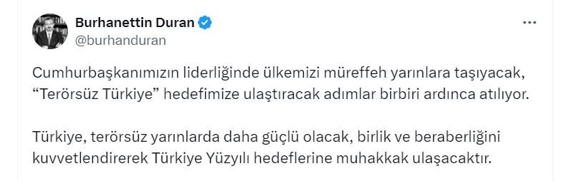 İletişim Başkanı Burhanettin Duran,