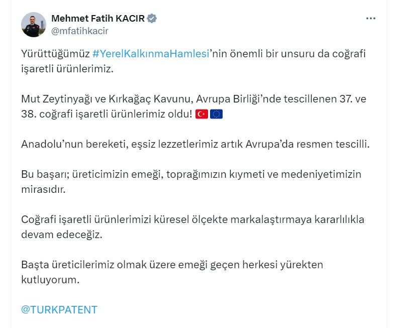 Sanayi ve Teknoloji Bakanı