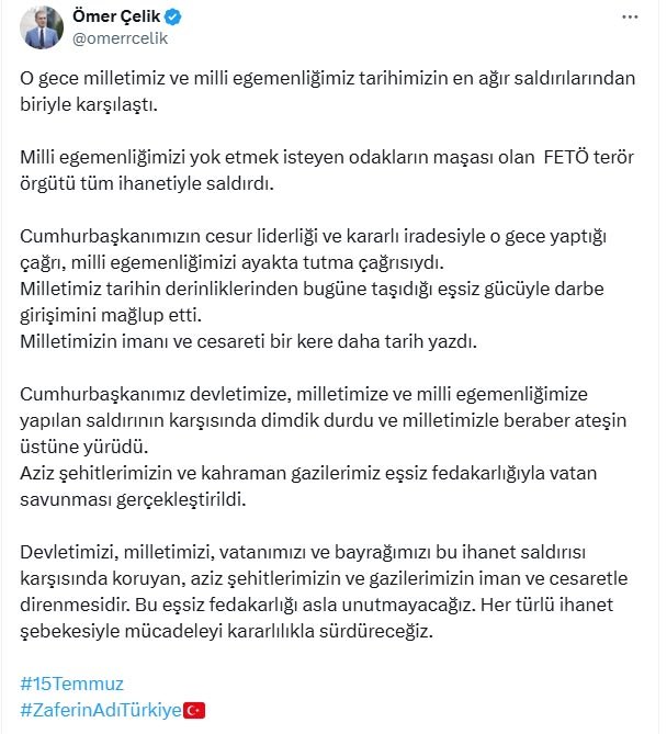 AK Parti Sözcüsü Ömer