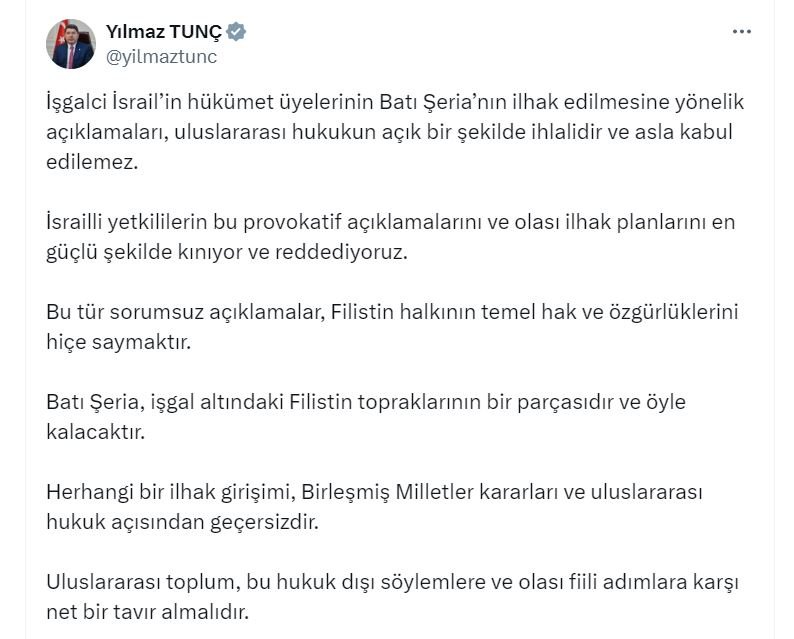 Adalet Bakanı Yılmaz Tunç,
