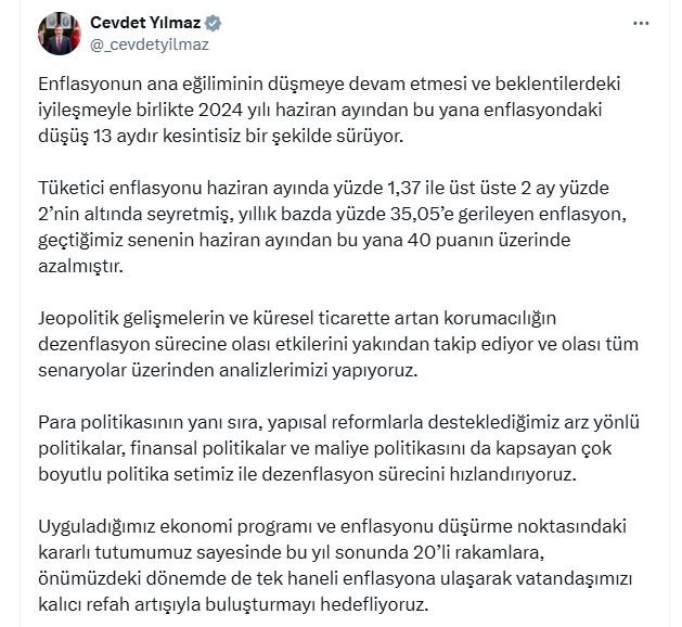 Cumhurbaşkanı Yardımcısı Cevdet Yılmaz,