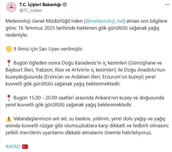 İçişleri Bakanlığı, 9 il