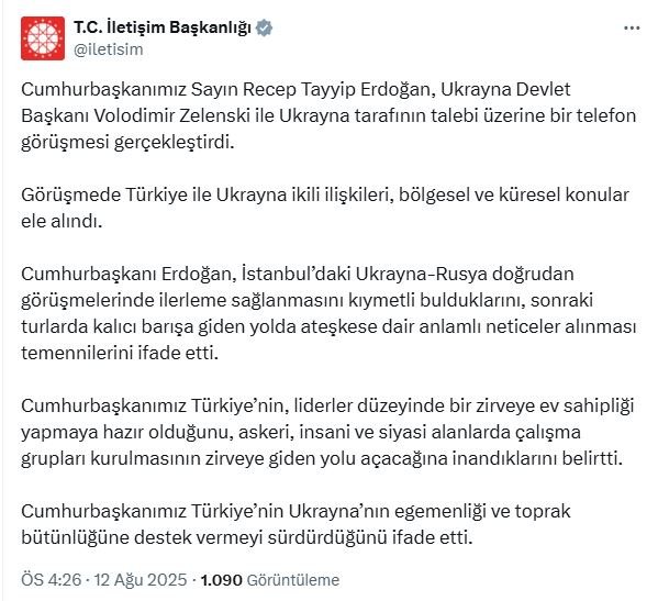 Cumhurbaşkanı Erdoğan, Ukrayna Devlet