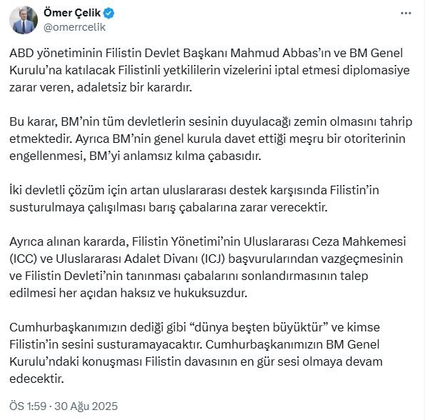 AK Parti Sözcüsü Ömer