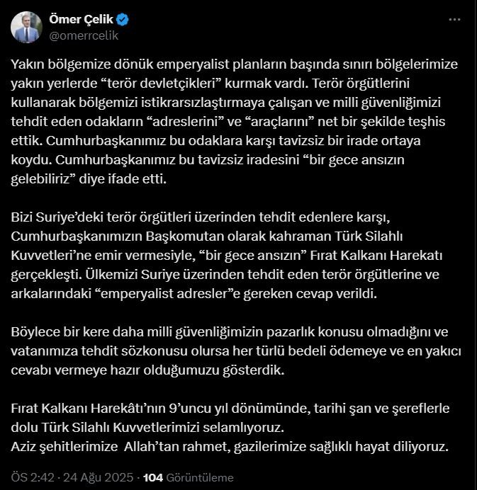 AK Parti Sözcüsü Ömer