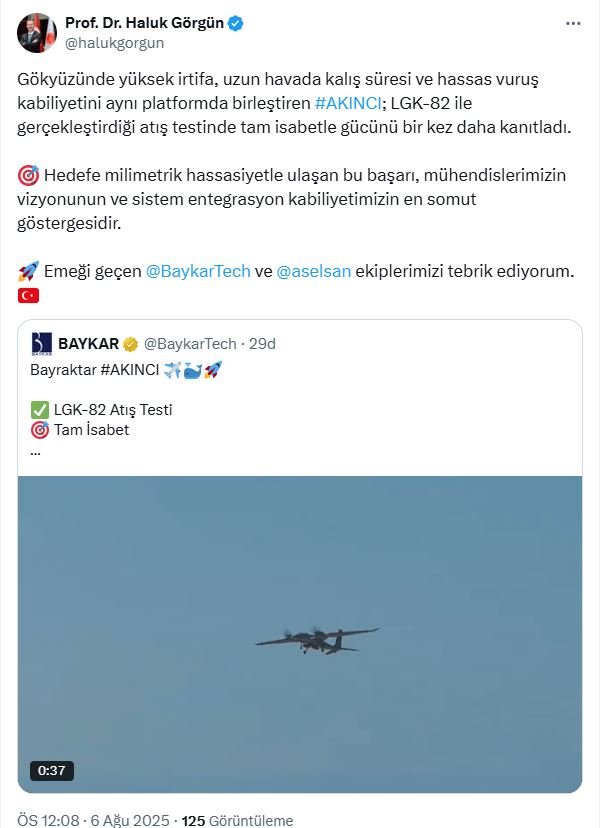 AKINCI SİHA, LGK-82 ile