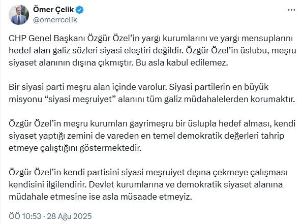 AK Parti Sözcüsü Ömer